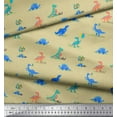thumbnail image 3 of Soimoi Beige Cotton Cambric Fabric Balloon & Dinosaur Kids Printed Fabric 1 Yard 42 Inch Wide, 3 of 3