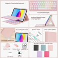 thumbnail image 3 of Funda para iPad RAYMCRAFT 11.ª/10.ª generación con teclado y mouse, rosa, 3 of 9