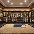 thumbnail image 4 of Homieasy 6-9 FT Closet System with Corner, Walk in Closet System with 6 Drawers, 6 Hanging Rods, and Open Storage Shelves, L-Shaped Heavy Duty Wardrobe Closet for Bedroom/Closet/Apartment, Black, 4 of 8