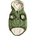 thumbnail image 1 of Sudadera con capucha para perro Vecomfy, forro polar, extra cálida, color verde invierno S, 1 of 18