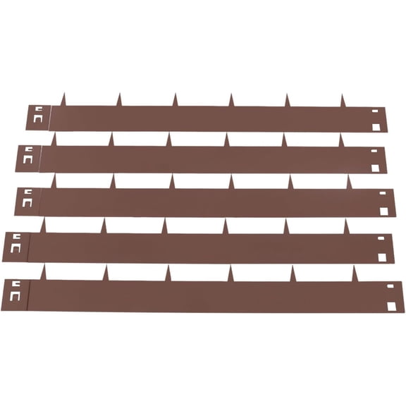 5Pcs Steel Lawn Edging,Metal Landscape Edging, Garden Edging Border,Landscaping Metal Edging, Brown Lawn Edge for Garden Yard
