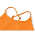 thumbnail image 3 of Serdomi Girls Cutout One Piece Swimsuit Adjustable Straps Orange&Blue Cross Back-Big Kid Bathing Suit Size 10, 3 of 7