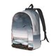 thumbnail image 1 of Disketp 3d Lighthouse in the Surf print Canvas Backpack Lightweight Travel Daypack Student Rucksack Laptop Backpack-Medium, 1 of 5