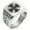 Silver, variant on Stainless Steel Pattee Iron Cross Circlet Geometric Pattern Biker Style Polished Ring