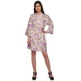thumbnail image 1 of Moomaya Short Robe For Women Plus Size Printed Cotton Robe Lightweight Nightwear, 1 of 5