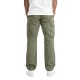 thumbnail image 3 of Men's Multi Pocket Work Pants Straight Leg Drawstring Waist Loose Fit Outdoor Hiking Breathable Cargo Trousers, 5XL, 3 of 5