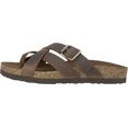 thumbnail image 3 of Women's White Mountain Hobo Toe Loop Sandal Brown Leather 6 M, 3 of 6