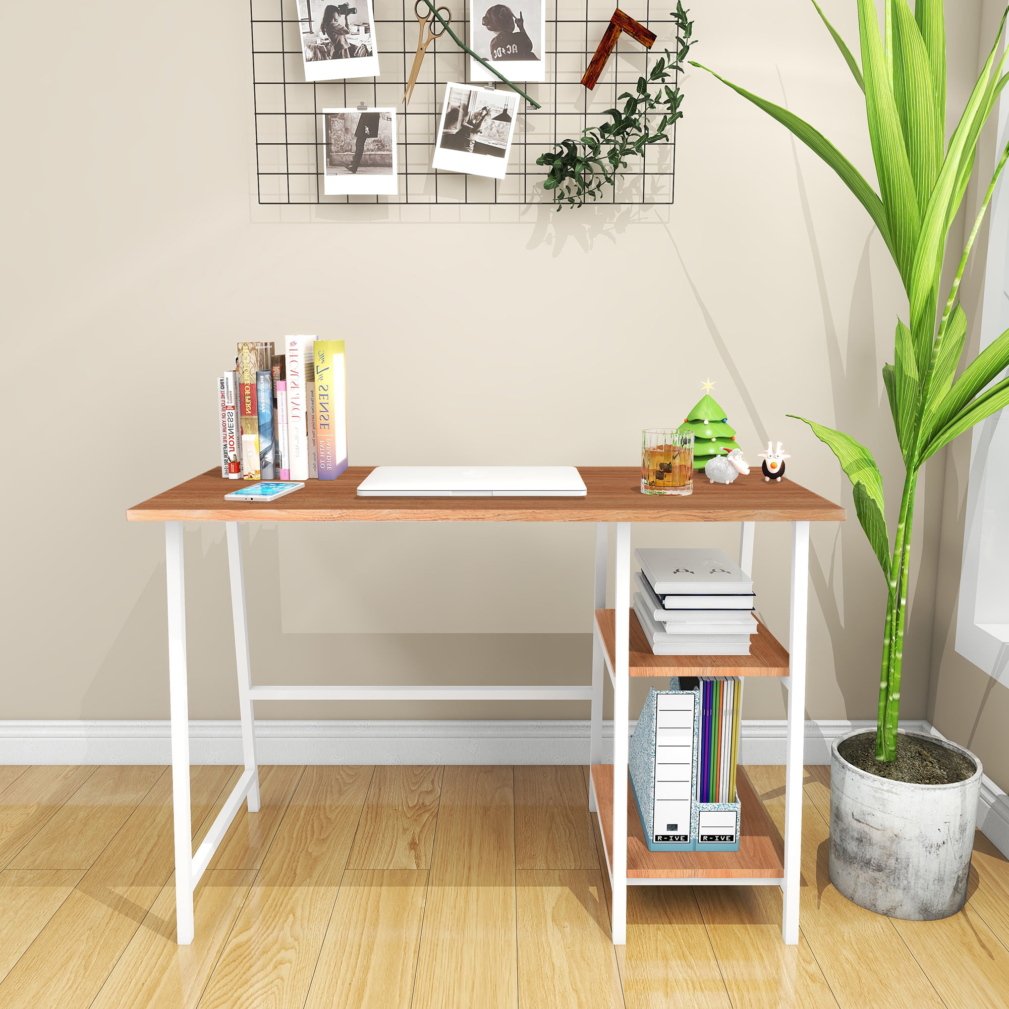 Details about   Computer Desk Table W/ Main Shelf Laptop Writing Study Table Home Desk Use 