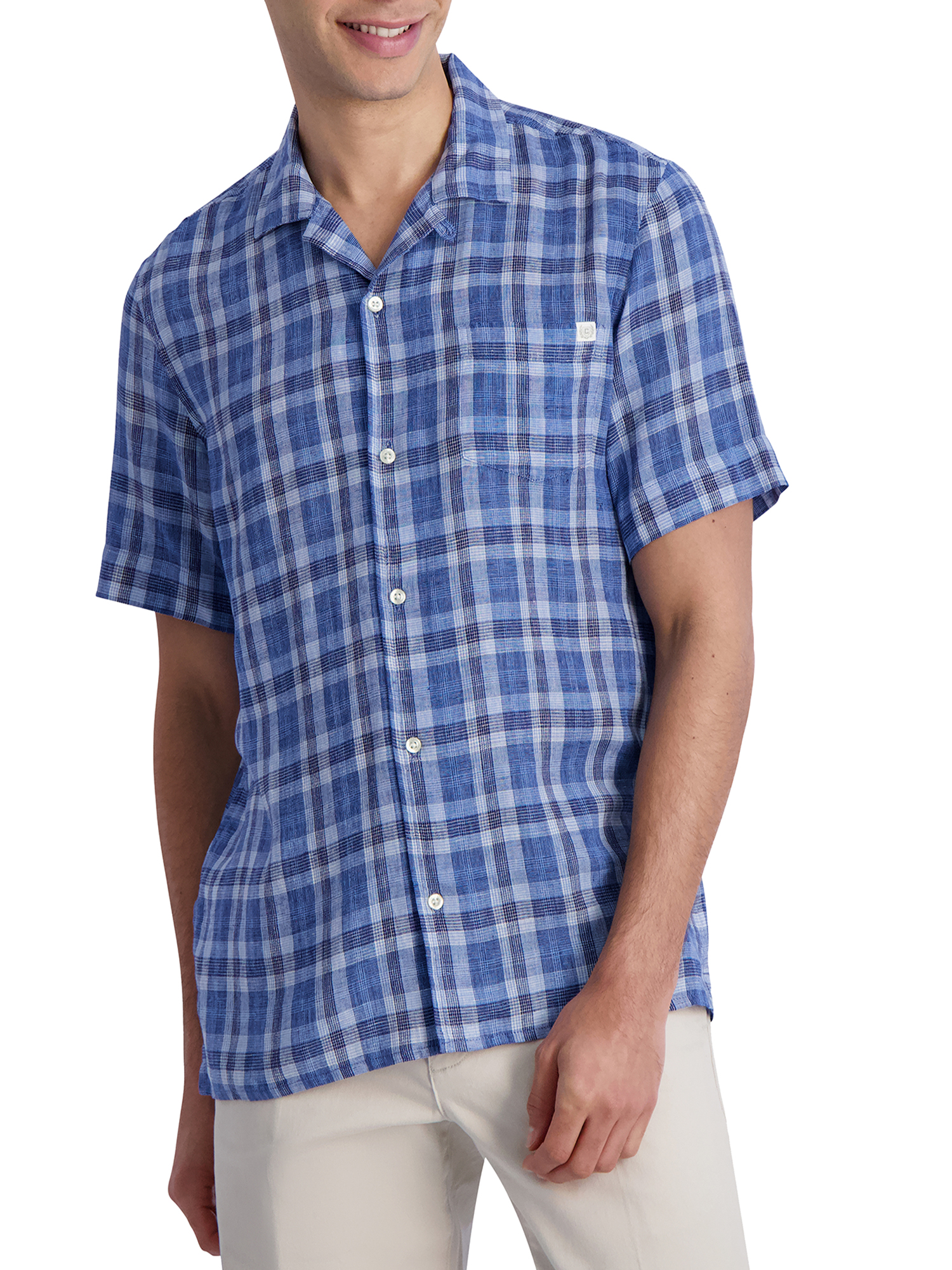 Chaps Men's Short Sleeve Coastland Wash Linen Shirt Sizes XS up to 4XB