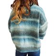 thumbnail image 2 of Avamo Chandails pour Femmes Manches Longues Tricotés Chandails d'Hiver Chauds Chandail Ample Bleu G, 2 of 3