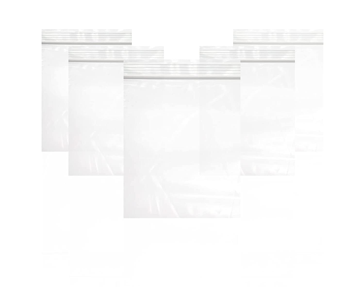 Zip Bags 10" x 12", Pack of 100 Clear Plastic Jewelry Bags with Zipper