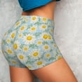 thumbnail image 4 of Lsque Daisies Flowers Pattern High Waisted Biker Shorts for Women-Tummy Control Fitness Athletic Workout Running Yoga Gym Shorts,Moisture-Wicking-X-Large, 4 of 9