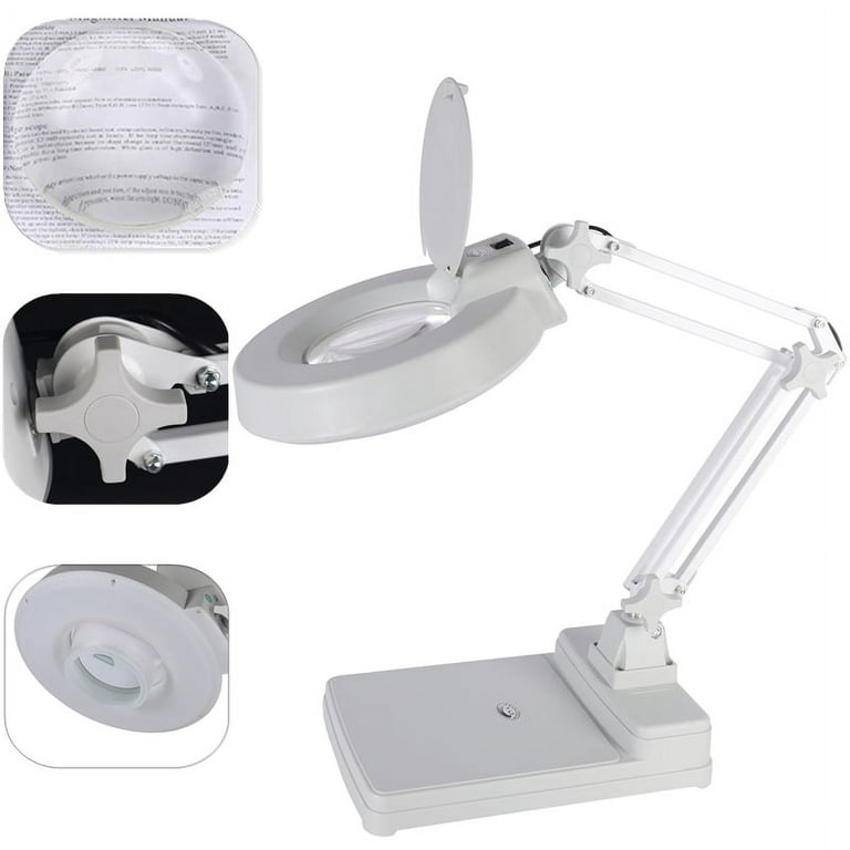 KUVRS 10X Magnifying Glass Lamp with Bright LED Light, Adjustable Flexible  Gooseneck for Precise Close Work Reading, Crafting, Sewing, Soldering,  Jewelry Making. 