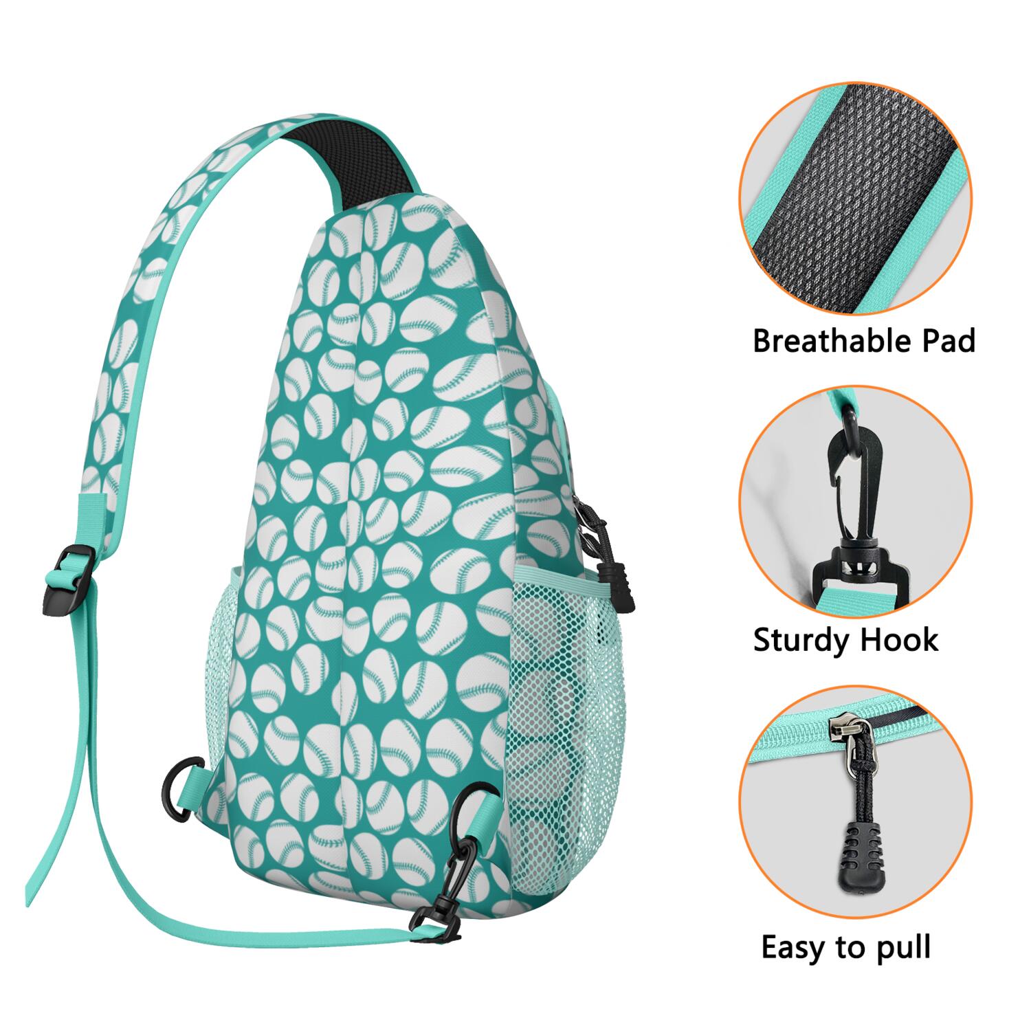 Nebula Themed Crossbody Bag - Lightweight Chest Backpack for Travel - Versatile & Travel-Ready