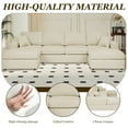 thumbnail image 4 of MOONMISS Sectional Sofas with Double Chaise, U-Shaped Cloud Comfy Couches for Living Room, 4 Seats, Beige, 4 of 6