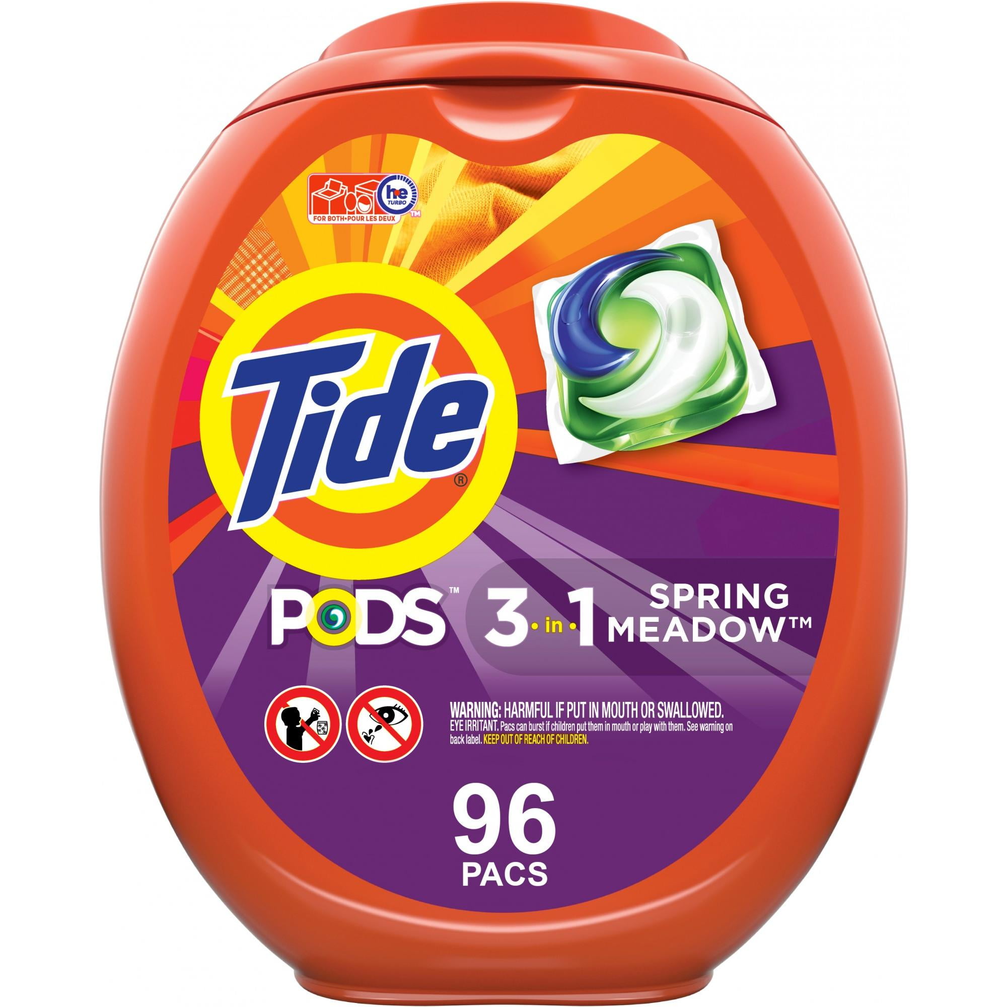 Tide Pods Spring Meadow 96 Ct, Laundry Detergent Pacs