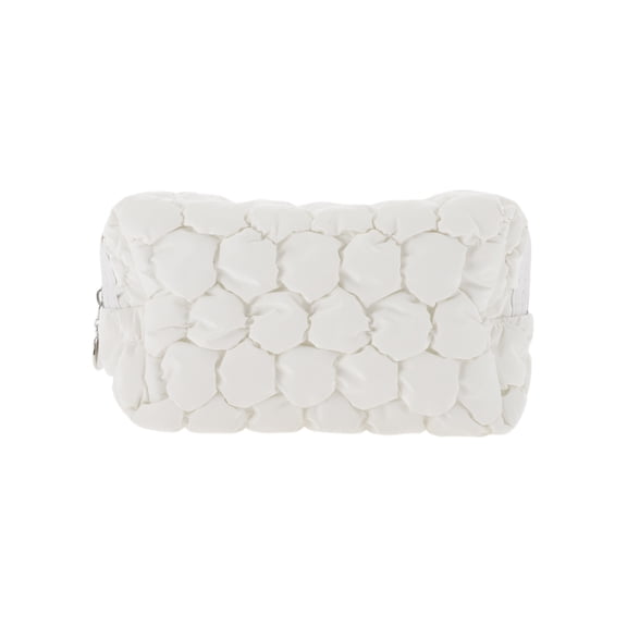 Unique Bargains 1Pc Women Portable Bubble Cloud Style Durable Storage Makeup Bag White