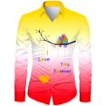 thumbnail image 1 of Nuevo patrón floral de alta definición de moda para hombres, color degradado de moda para hombres, informal, para fiestas al aire libre, suave y cómodo, 1 of 6