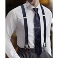 thumbnail image 2 of Conjunto de Tirantes Barry.Wang para Hombre Azul Negro con Corbata, 2 of 4