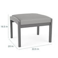 thumbnail image 5 of Lenox Wood Reception Waiting Room 18" 1-Seat Bench / Walnut Wood / Blue, 5 of 5