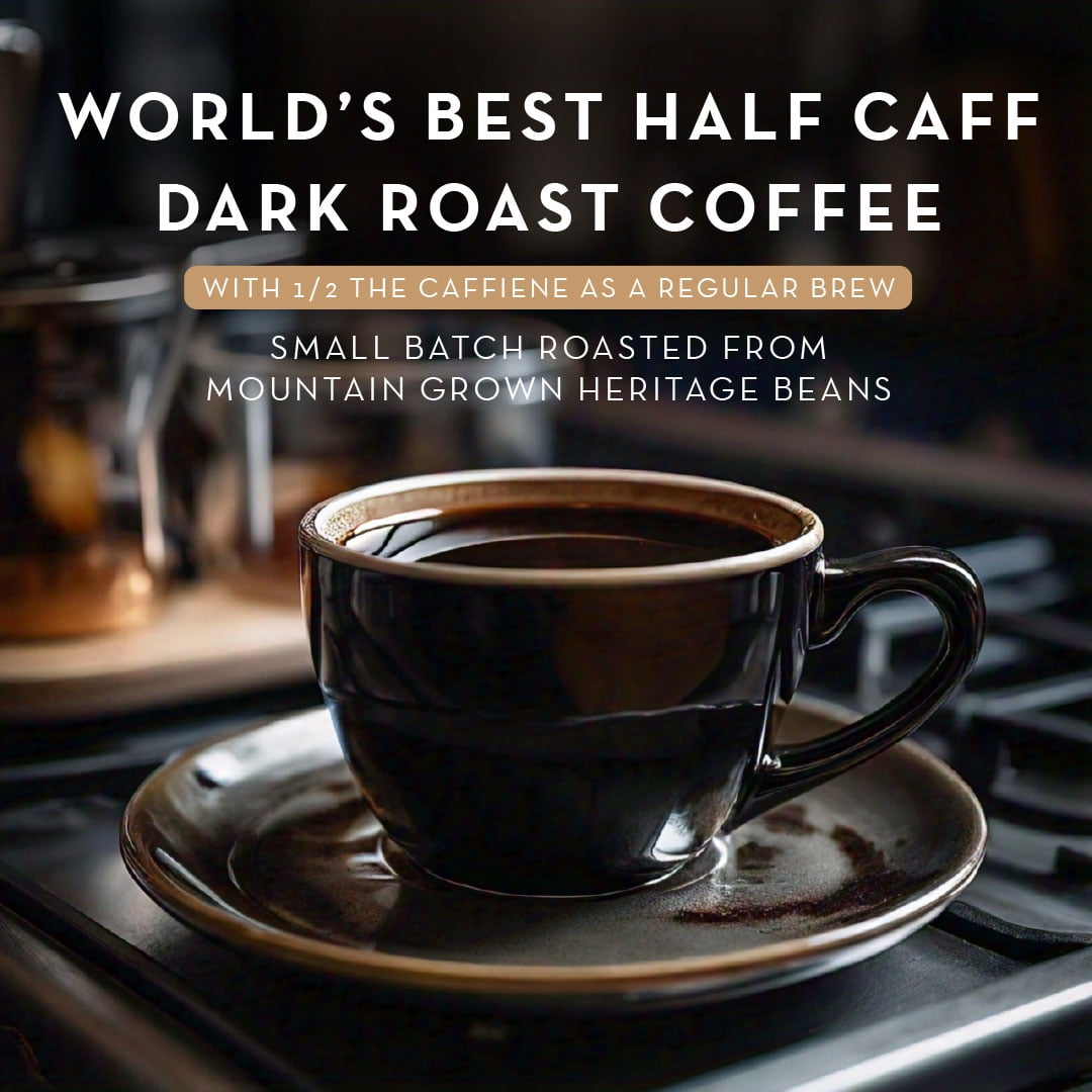 World's Best Half Caff Dark Roast Coffee Pods, Compatible w/ K-Cup Brewers, 100ct