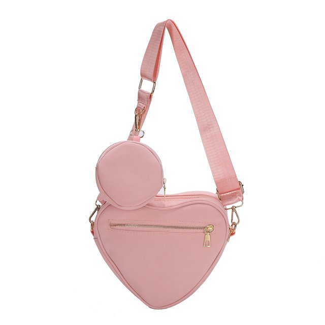 Bolsos Cruzados Para Niñas Love Heart Shaped Messenger Bag Tela Satchel Bolsas Bolsos pequeños (Rosa) Ehuebsd Para Estrenar