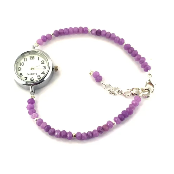 ROYALGEMSTONE Gemstone Watch, Green Jade Watch, Wrist Watch for Women, Mother's Day Gift