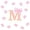 Pink M, variant on Meiyoeat Pink Gold Glitter Print Bow K Letter Twin Bedding for Women Girls, Girly Cartoon Alphabet Duvet Cover Set, Pink Reversible, 1 Duvet Cover and 1 Pillowcase (No Comforter)