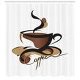 thumbnail image 3 of Ambesonne Coffee Shower Curtain, Conceptual Signs Drink, 69"Wx75"L, Black Brown Sand Brown, 3 of 3