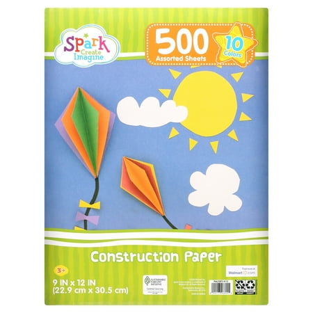 Spark. Create. Imagine. Heavyweight Construction Paper, Multi Color, 500 Count