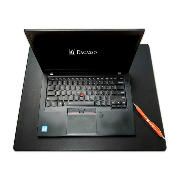 Dacasso Almohadilla De Escritorio De Cuero Sintético Para Regazo - Negro - Fieltro De Cuero Sintético