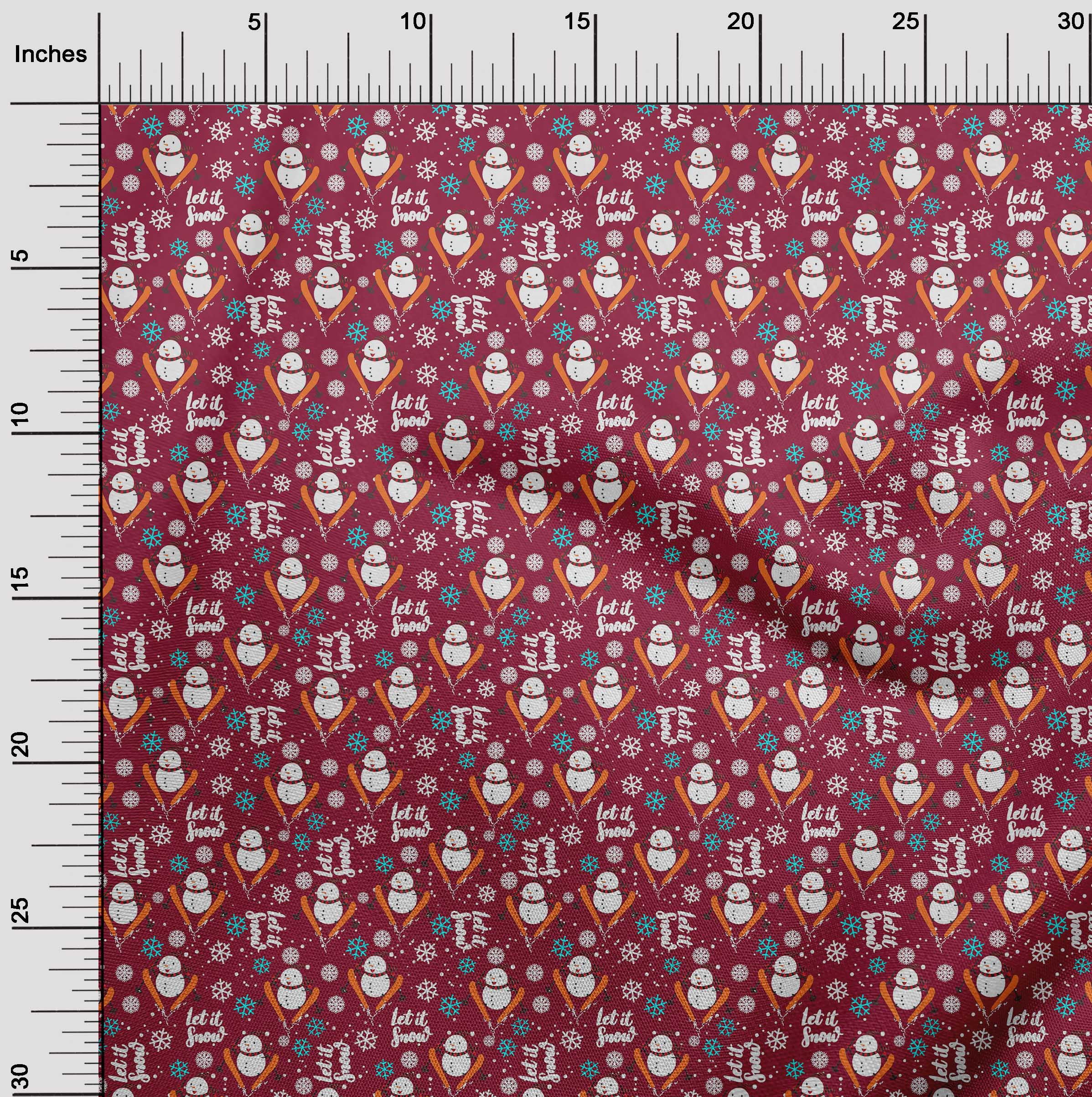 oneOone Silk Tabby Bright Crimson Red Fabric Christmas Quilting Supplies Print Sewing Fabric By The Yard 42 Inch Wide