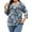 Gray Print, variant on Qaspx Womens Plus Size Tops 3/4 Sleeve V Neck T Shirts Floral Print Casual Blouse Graphic Tees L-5XL