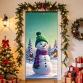 thumbnail image 4 of Christmas Door Tapestry Xmas Front Door Hanging Decor Holiday Party Cloth Door Curtain Polyester Fabric Wall Hanging for Home Bedroom Indoor Christmas Decoration, 4 of 7