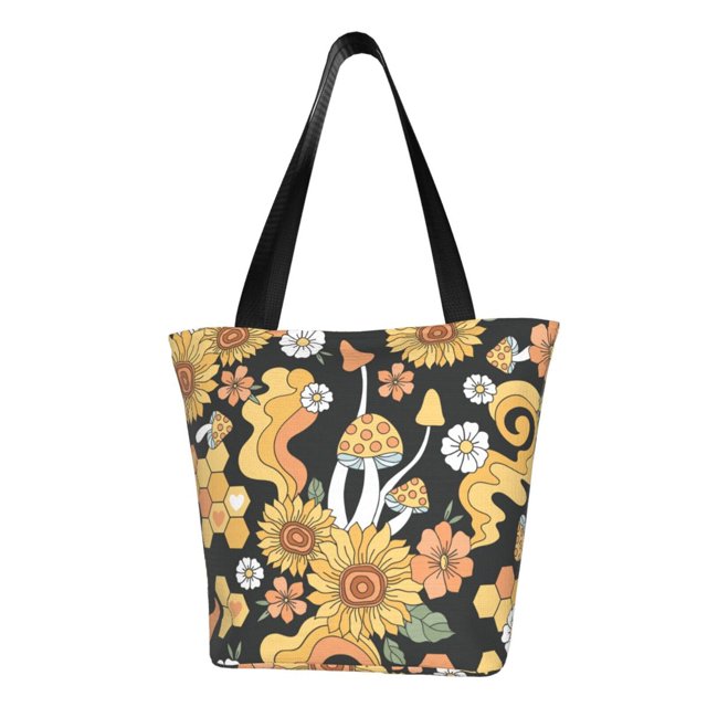 Disketp Mushrooms Honeycomb for Women’s Casual Shoulder Tote Bag Cross-body Handbags for Shopping, Travel and Daily Use