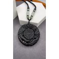 thumbnail image 2 of K-KED Jade Obsidian Dragon Charm Pendant Necklace Beads Cord Handmade Tai Chi diagram, 2 of 9