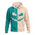 thumbnail image 6 of YNGKMEA Mens Halloween Hoodies Funny Pumpkin Smile Face Printed Sweatshirts Fashion Casual Color Block Long Sleeve Pullover Shirt, 6 of 6