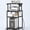 Black, variant on Norcho 4 Tier Printer Stand with Power Outlets, Rolling Storage Cart, White