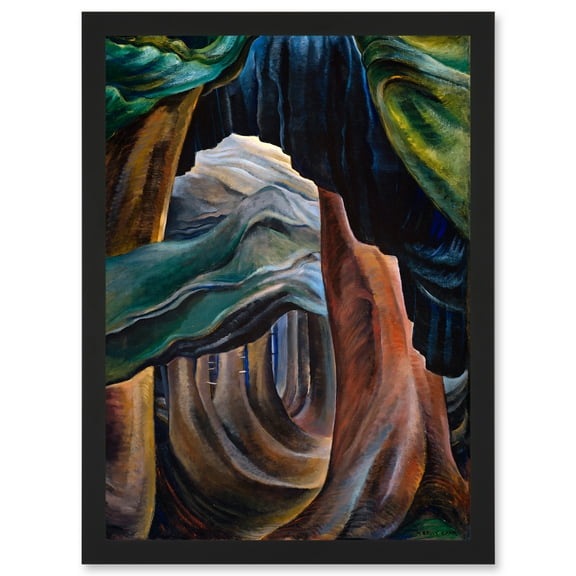 Emily Carr Forest British Columbia Painting Artwork Framed Wall Art Print A4