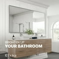 thumbnail image 7 of Eviva Sax 72" Brushed Metal Frame Bathroom Wall Mirror, 7 of 7