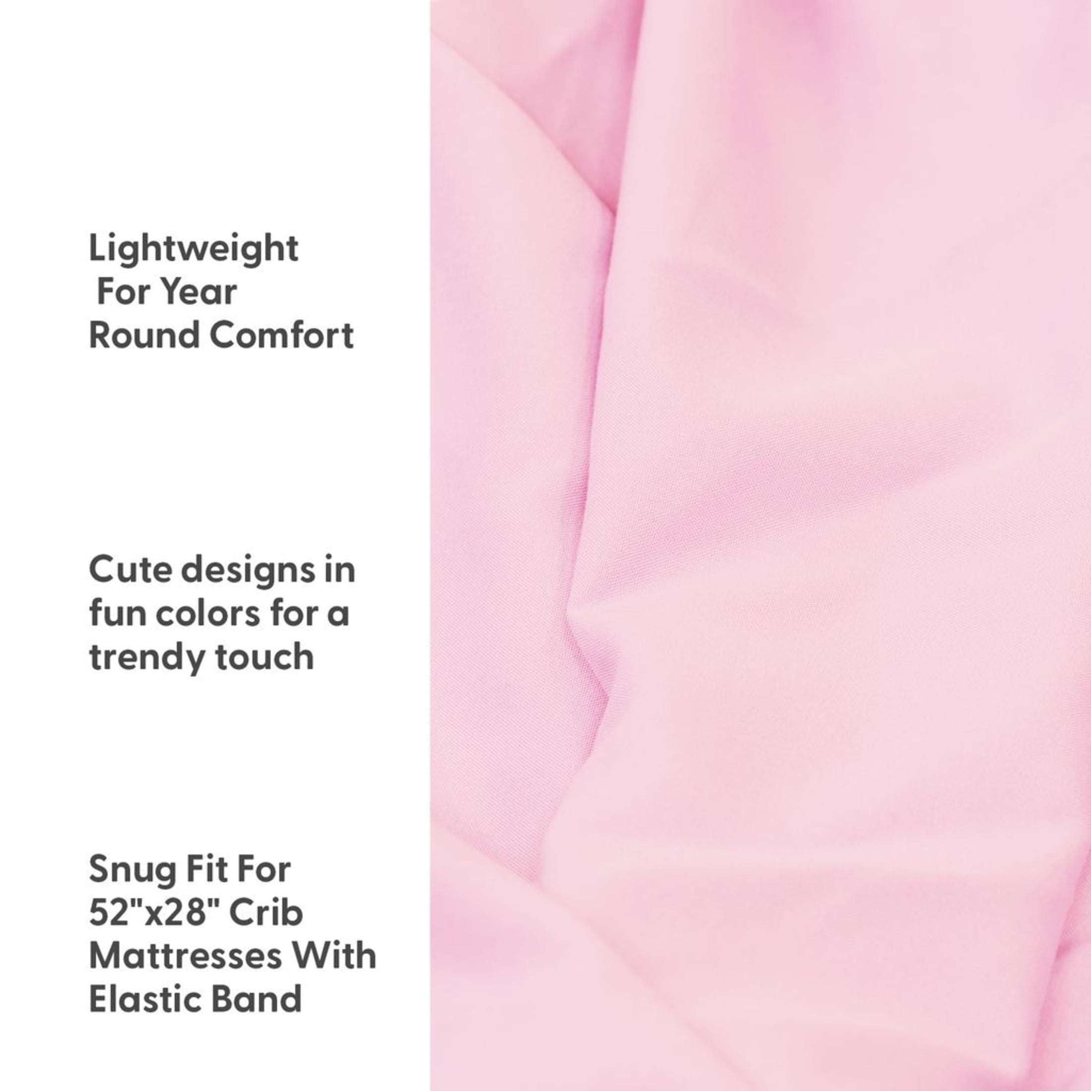 The Peanutshell Fitted Crib Sheet Set for Baby Girls, Pink Roses and Floral, 4 Pack Set