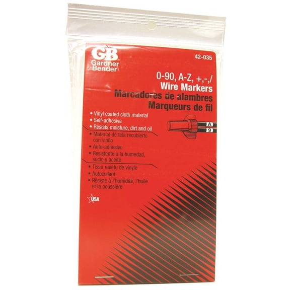 Gardner Bender Nylon-Impregnated Cloth Self-Adhesive Wire Label Book 42-035