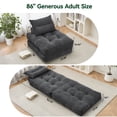 thumbnail image 4 of BEHOST 2 Pack Large Futon Sofa Bed for Adults, Convertible Folding Chair Bed Sleeper, Dark Gray, 4 of 8
