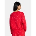 thumbnail image 3 of Valentine's Day Women's Love Scatter Graphic Fleece Top from Way to Celebrate, Sizes S-XXXL, 3 of 5