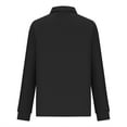 thumbnail image 4 of AOOCHASLIY Christmas Women Tops New Women's Fall and Winter Casual Comfort Loose Solid Neck Zipper Long Sleeve Panel Women's Sweater, 4 of 4