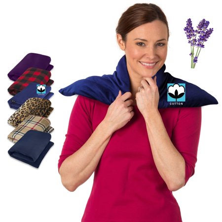 Lavender-scented Extra Large Body Heating Pad  Cotton Blue