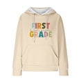thumbnail image 6 of VISALY Hoodies Pullover Graphic Sweatshirts Plus Size for Women Trendy 2025 Cute Casual Sweater Winter Pullover Sweatshirts Oversized Sweatshirt Waffle Sweater Fall Sweatshirt Beige L, 6 of 7