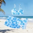 thumbnail image 6 of Busydd 6-14 Years Girls' Swimwear Bras Briefs and Skirts 3 Piece Bathing Suits for Girls Fashion Floral Print Tankini Swim Suits 11-12 Years, 6 of 6