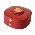 thumbnail image 2 of Lipstore Divided Serving Tray Food Server Snack Platter for Home Dining Room New Year Red, 2 of 8