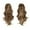Brown2, variant on Claw Clip Ponytail Hair Extensions for Women, Natural Human Hair Like Short Curly Hairpiece for Quick Daily Hairstyling(White,36cm)